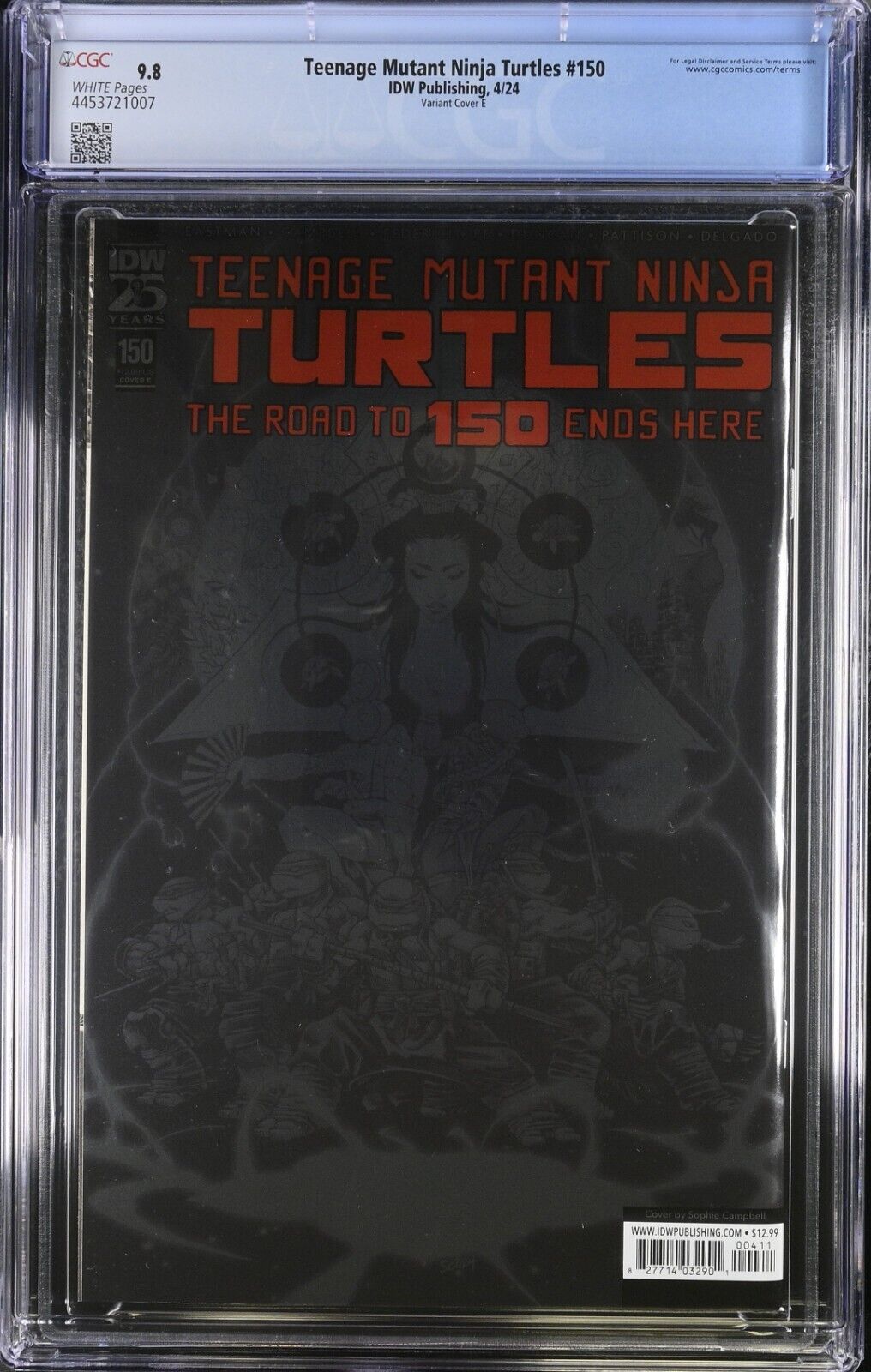 Teenage Mutant Ninja Turtles #150 4/24 IDW CAMPBELL VIRGIN FOIL Variant CGC 9.8