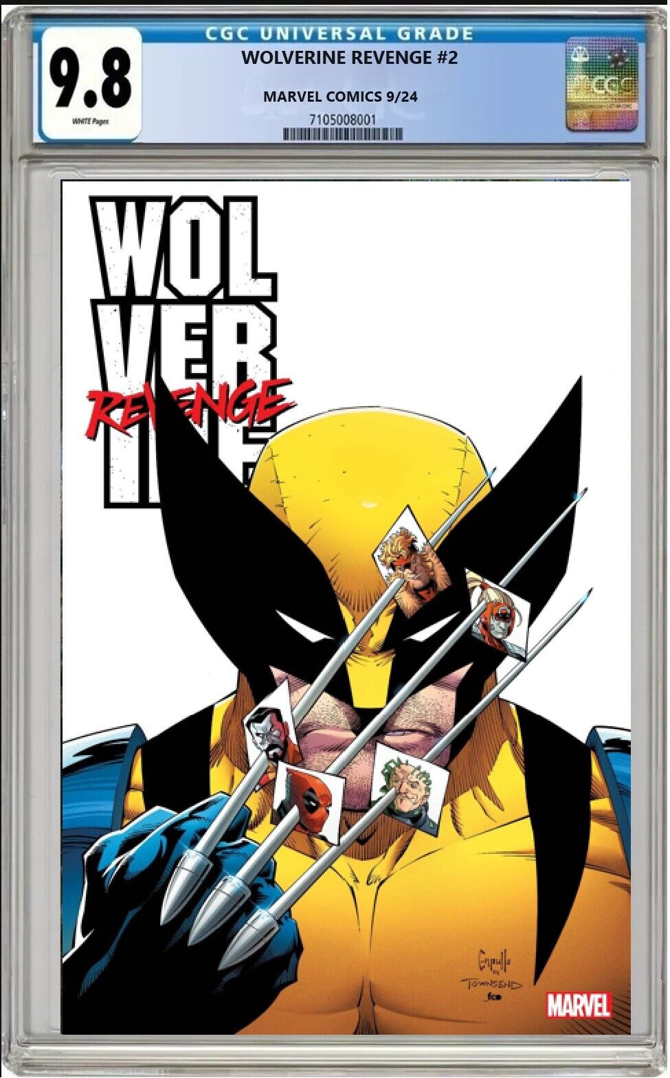 WOLVERINE REVENGE #2 MARVEL 2024 MAIN COVER GREG CAPULLO CGC 9.8 NM/MT PRESALE