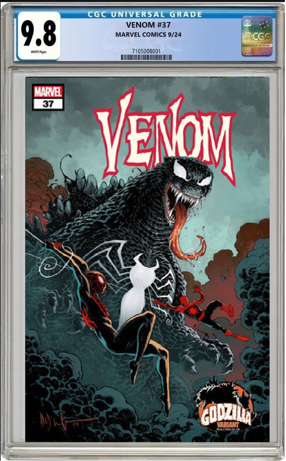 VENOM #37 MARVEL 2024 DAVE WATCHTER GODZILLA VARIANT CGC 9.8 NM/MT PRESALE