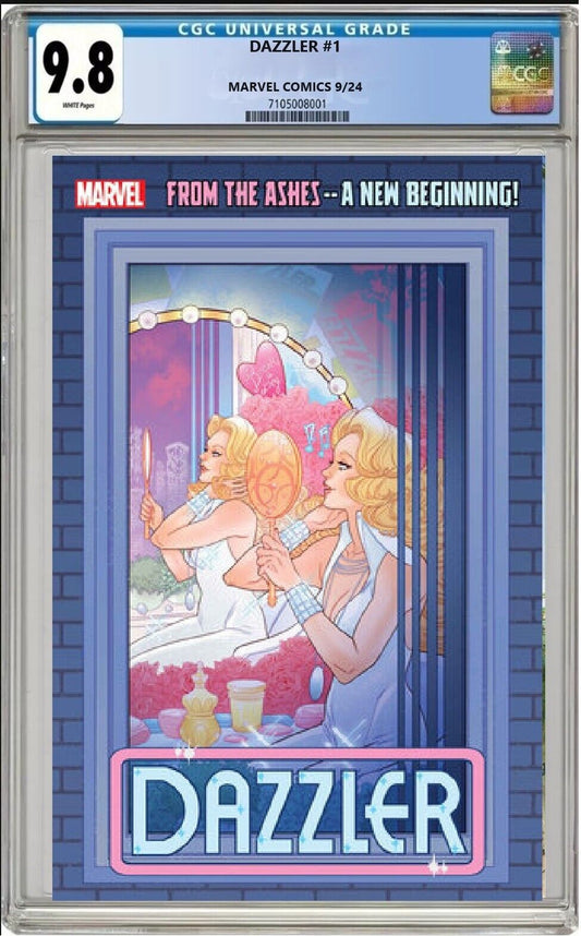 DAZZLER #1 MARVEL 2024 MARGUERITE SAUVAGE WINDOWSHADES VAR CGC 9.8 NM PRESALE