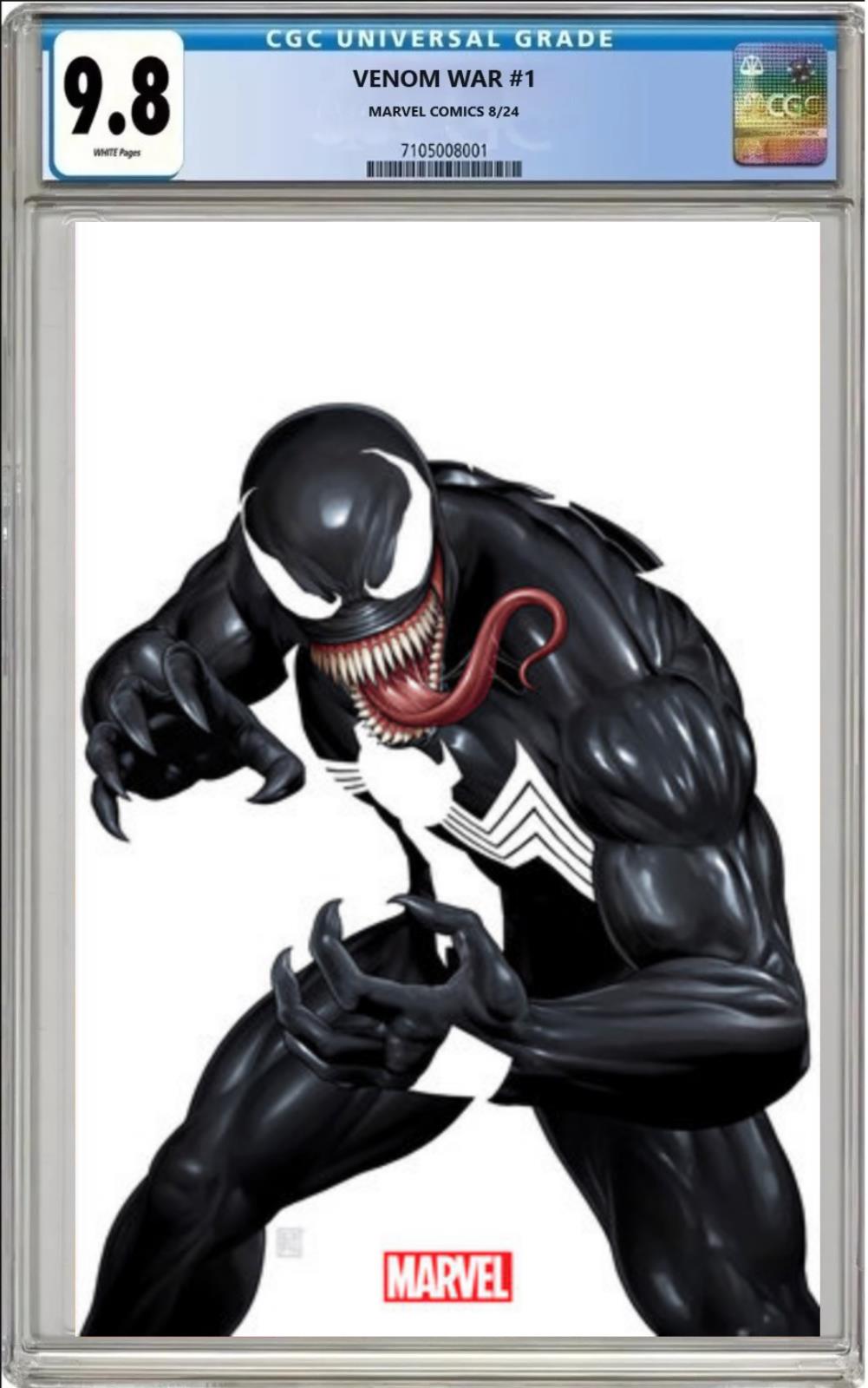 VENOM WAR #1 MARVEL JOHN TYLER CHRISTOPHER NEGATIVE SPACE VAR CGC 9.8 NM PRESALE