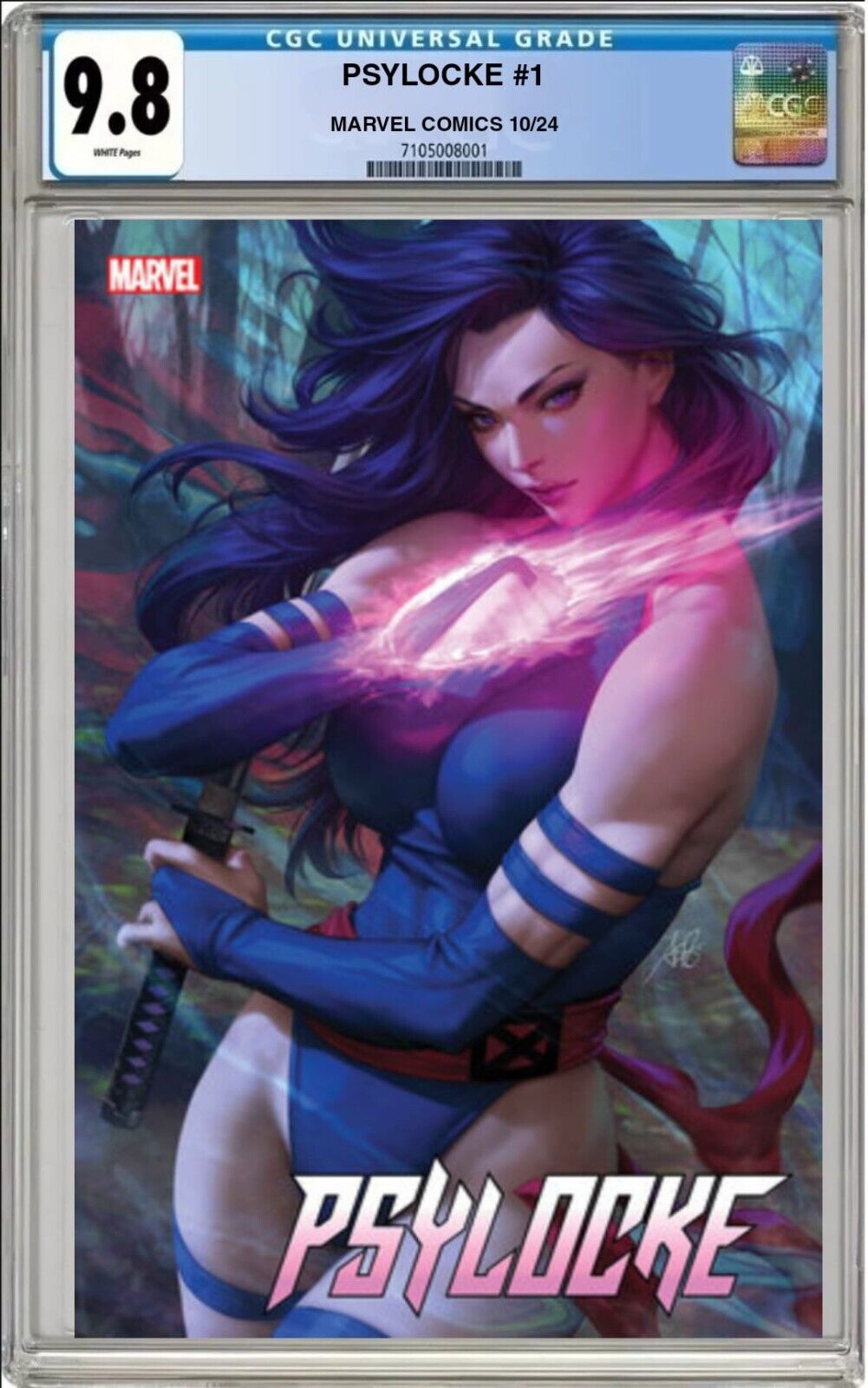 PSYLOCKE #1 MARVEL 2024 ARTGERM VARIANT CGC 9.8 NM/MT