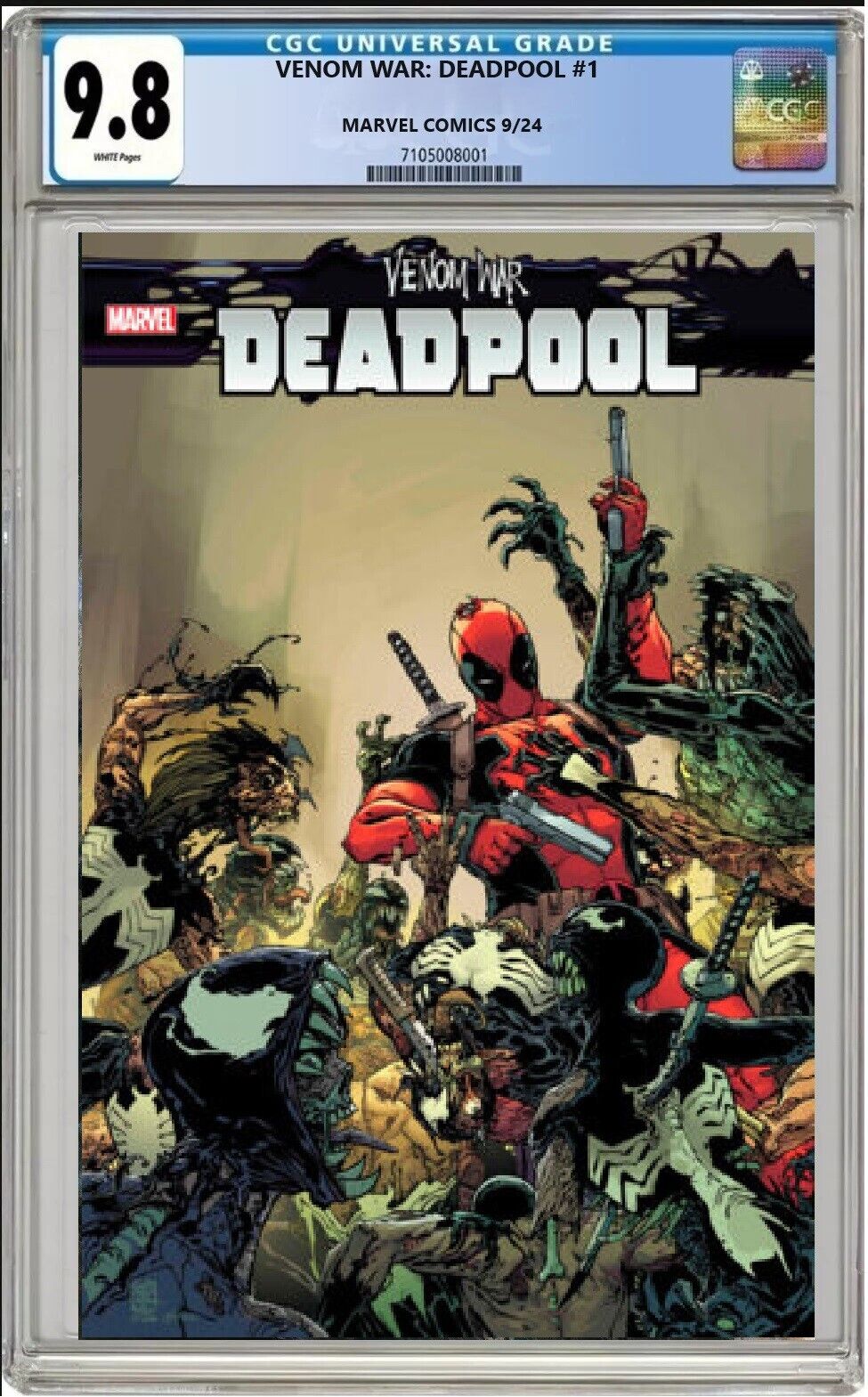 VENOM WAR: DEADPOOL #1 MARVEL 2024 MAIN COVER GIUSEPPE COMUNCOLI CGC 9.8 NM/MT