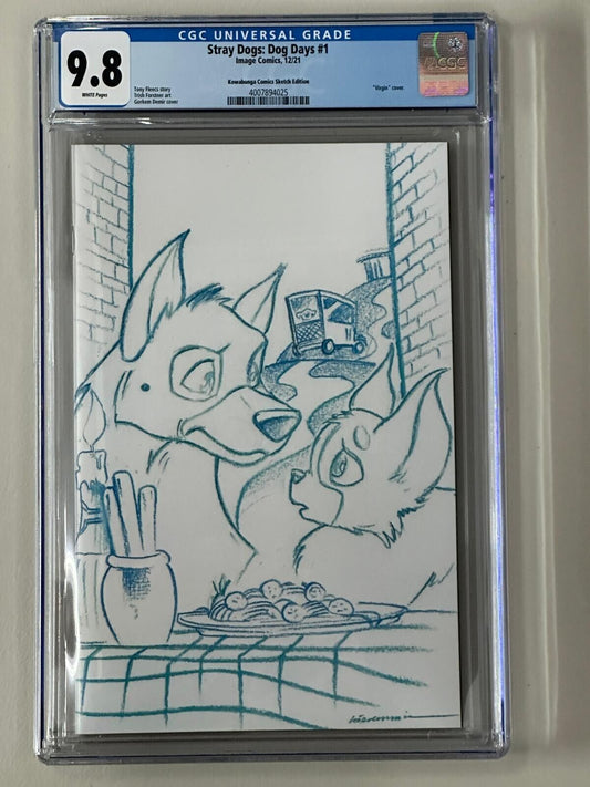 Stray Dogs Dog Days #1 IMAGE 2021 Kowabunga Sketch Virgin Variant CGC 9.8 NM/MT