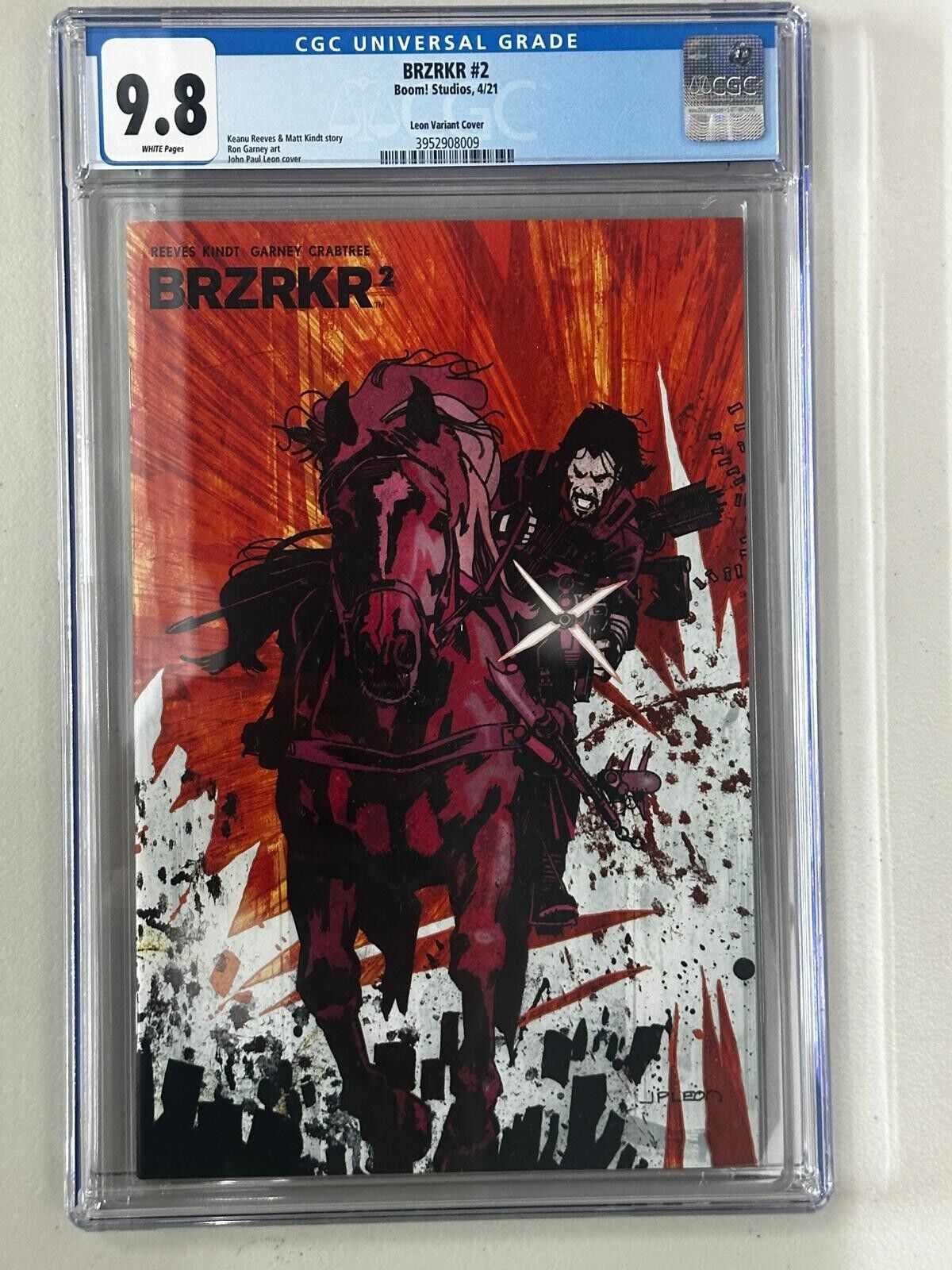 BRZRKR #2 BOOM! STUDIOS JOHN PAUL LEON 1:25 Incentive Variant 2021 CGC 9.8 NM/MT