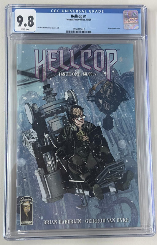 HELLCOP #1 IMAGE/AVALON 2021 BRIAN HABERLIN WRAPAROUND MAIN COVER CGC 9.8 NM/MT