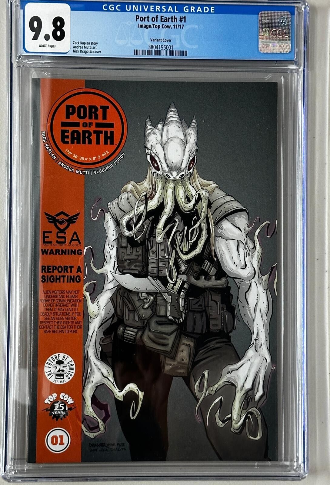 PORT OF EARTH #1 IMAGE/TOP COW DRAGOTTA VARIANT CGC 9.8 NM/MT Optioned by Amazon