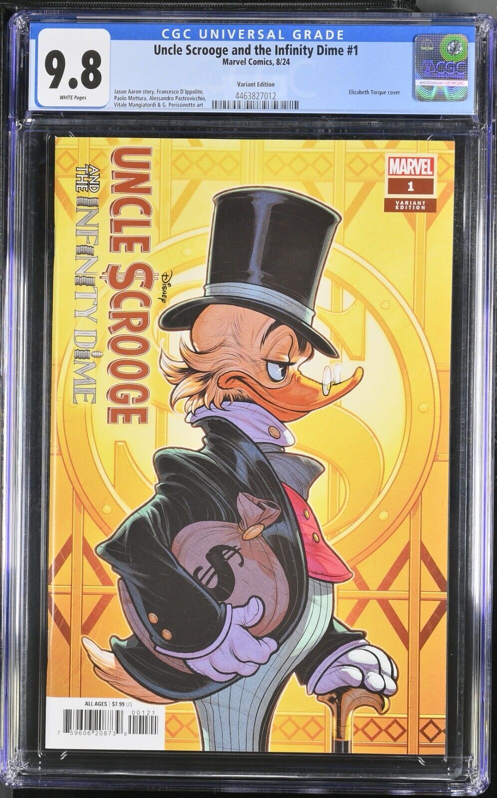 UNCLE SCROOGE AND THE INFINITY DIME #1 | ELIZABETH TORQUE VARIANT | CGC 9.8