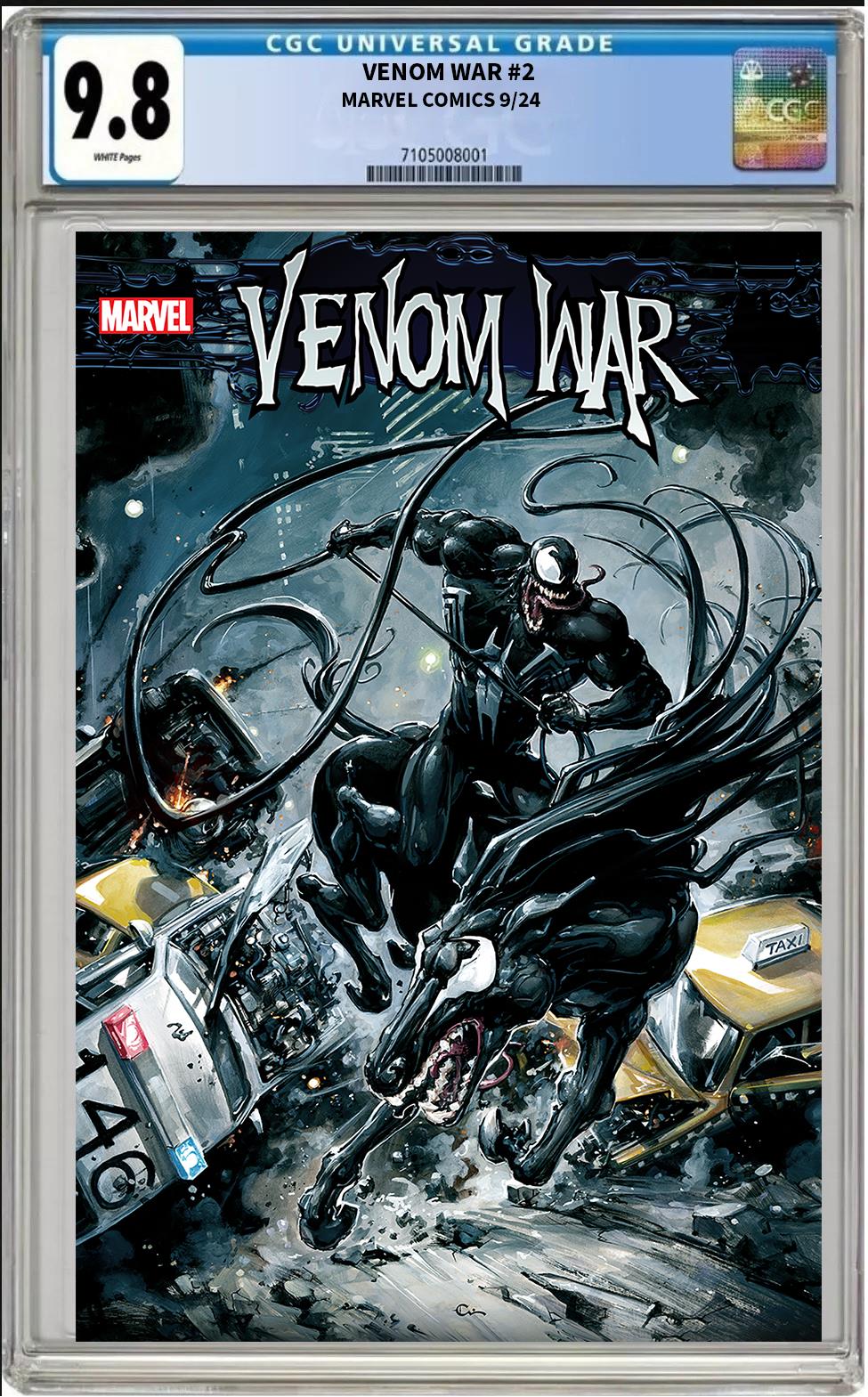 VENOM WAR #2 MARVEL CLAYTON CRAINE VENOM HORSE VARIANT CGC 9.8 NM/MT SHIP NOW!