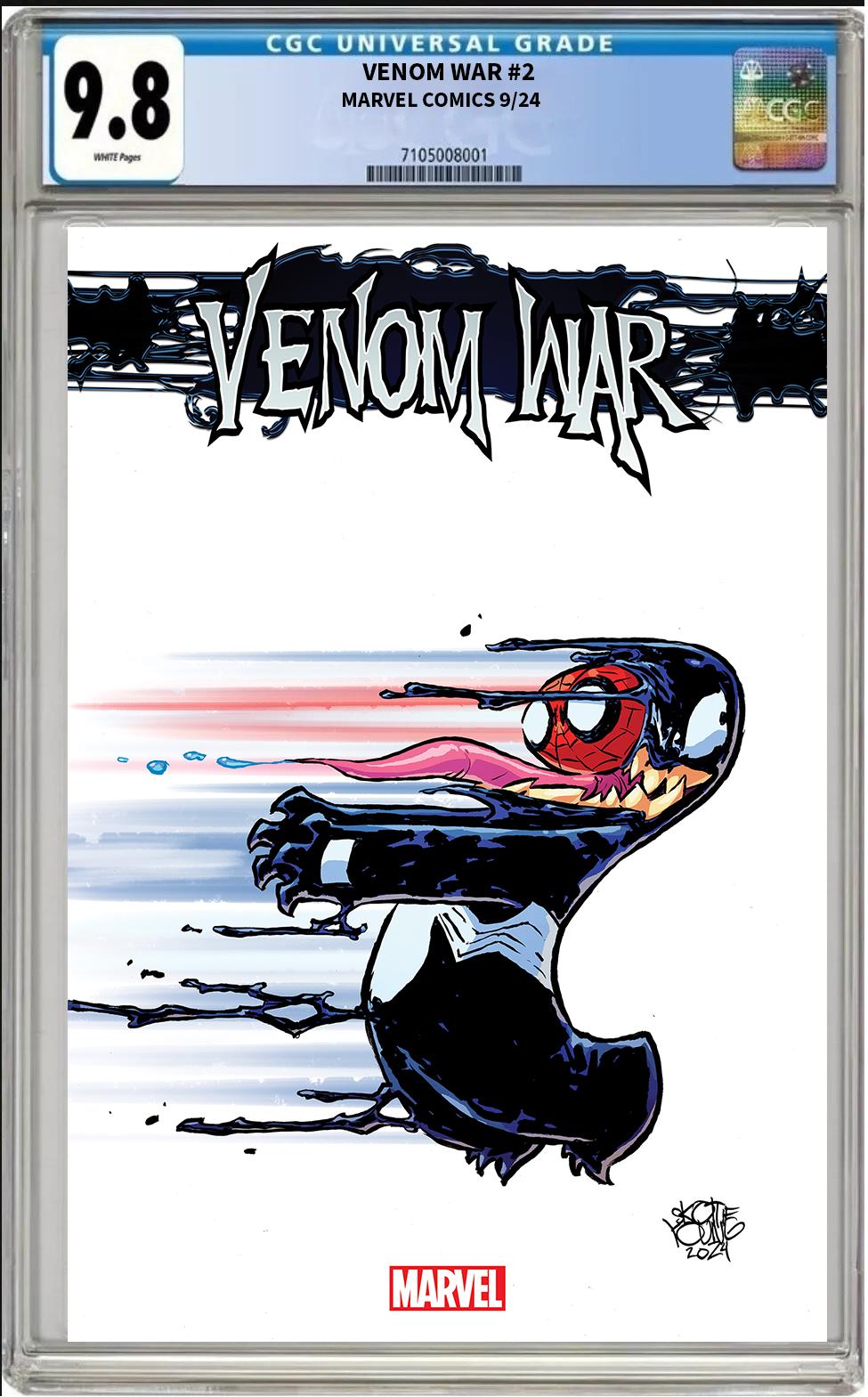 VENOM WAR #2 MARVEL 2024 SKOTTIE YOUNG VARIANT CGC 9.8 NM/MT PRESALE