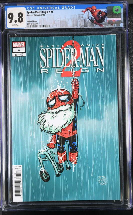 SPIDER-MAN REIGN 2 #1 MARVEL 2024 SKOTTIE YOUNG VARIANT CGC 9.8 NM CUSTOM LABEL