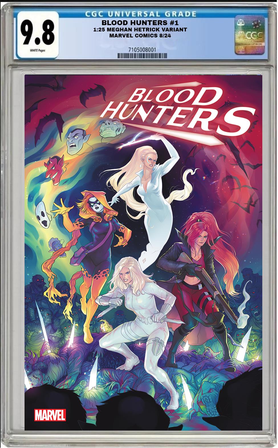 BLOOD HUNTERS #1 MARVEL 2024 MEGHAN HETRICK 1:25 VARIANT CGC 9.8 NM/MT PRESALE