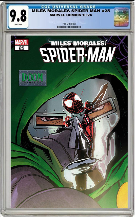 MILES MORALES SPIDER-MAN #25 MARVEL ANNIE WU DOOM VARIANT 2024 CGC 9.8 PRESALE