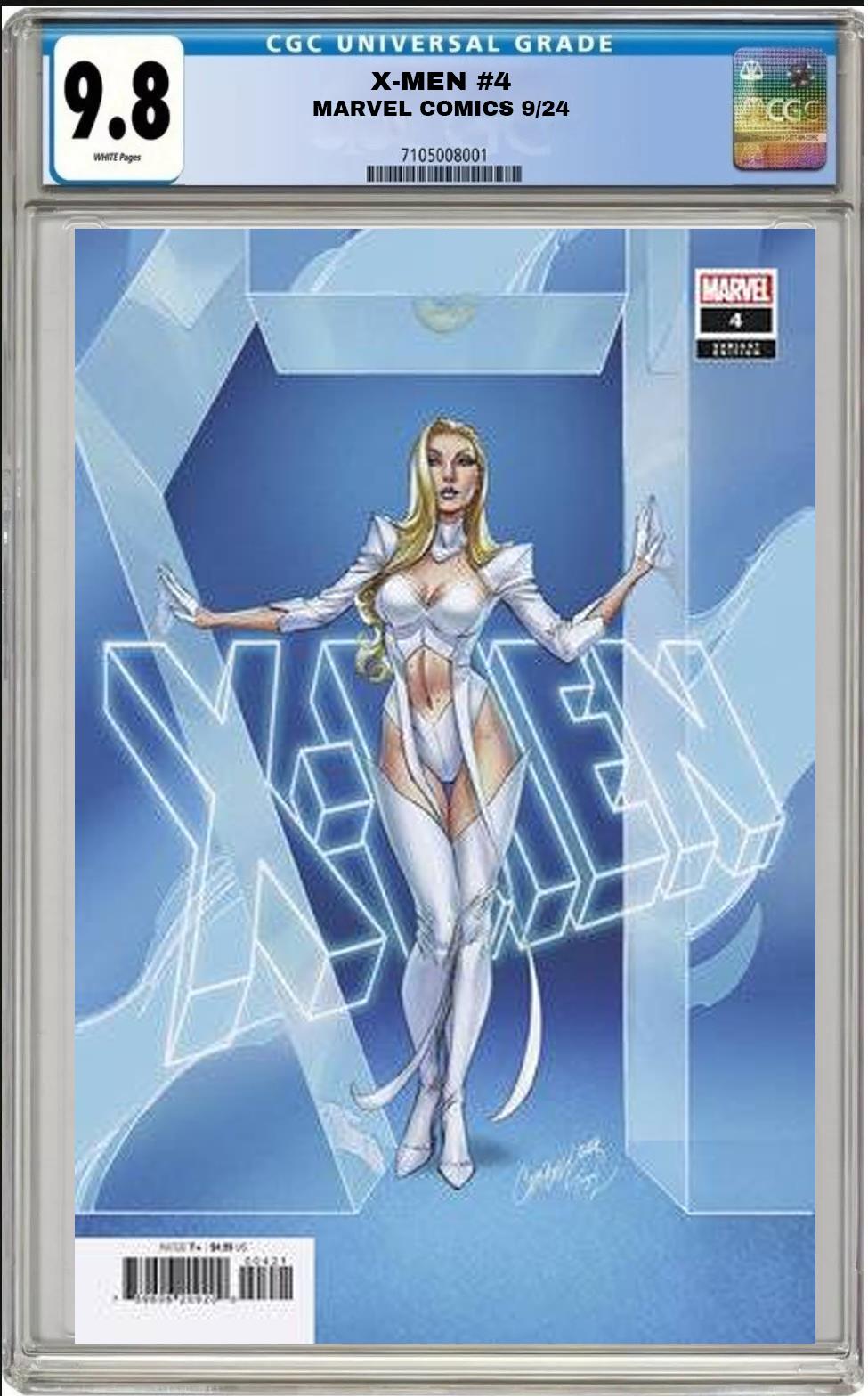 X-MEN #4 MARVEL J. SCOTT CAMPBELL EMMA FROST VARIANT 2024 CGC 9.8 NM PRESALE