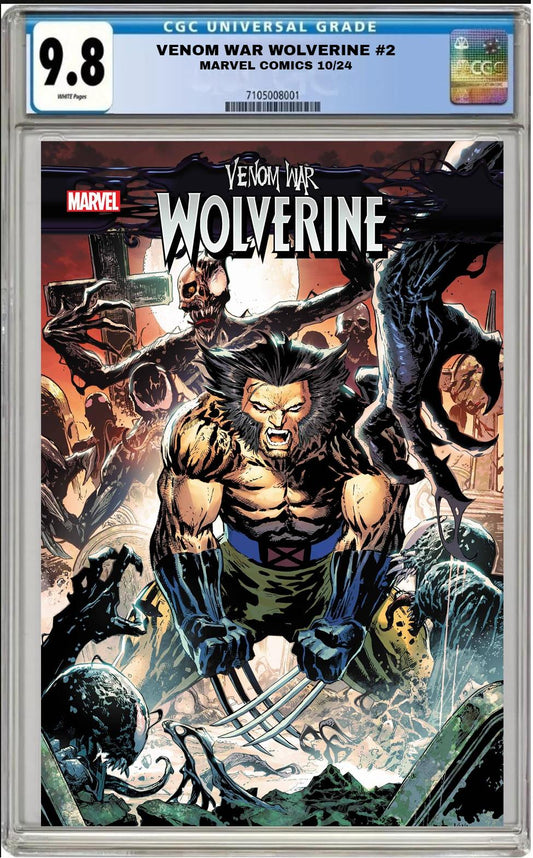 VENOM WAR WOLVERINE #2 MARVEL KEN LASHLEY MAIN COVER 2024 CGC 9.8 NM PRESALE