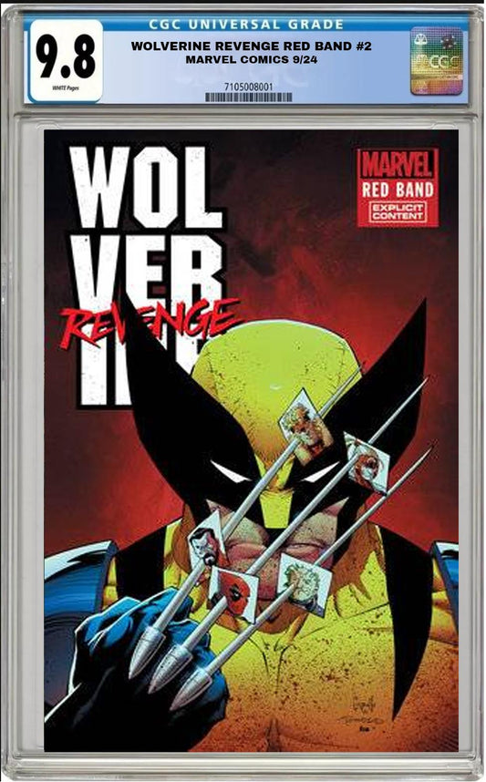 WOLVERINE REVENGE RED BAND #2 MARVEL CAPULLO MAIN COVER 2024 CGC 9.8 NM PRESALE