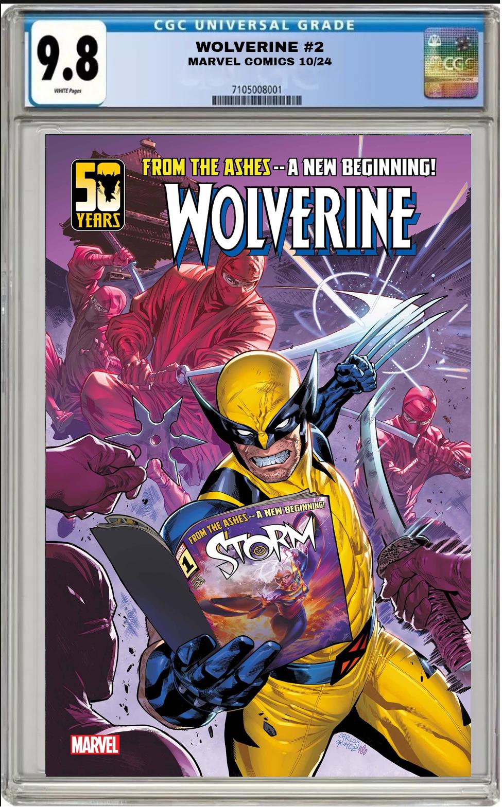 WOLVERINE #2 MARVEL CARLOS E GOMEZ VARIANT 2024 CGC 9.8 NM/MT PRESALE 10/9