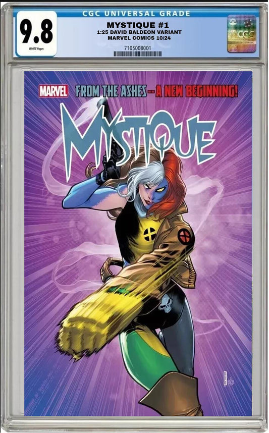 MYSTIQUE #1 MARVEL 1:25 DAVID BALDEON VARIANT 2024 CGC 9.8 NM PRESALE 10/16