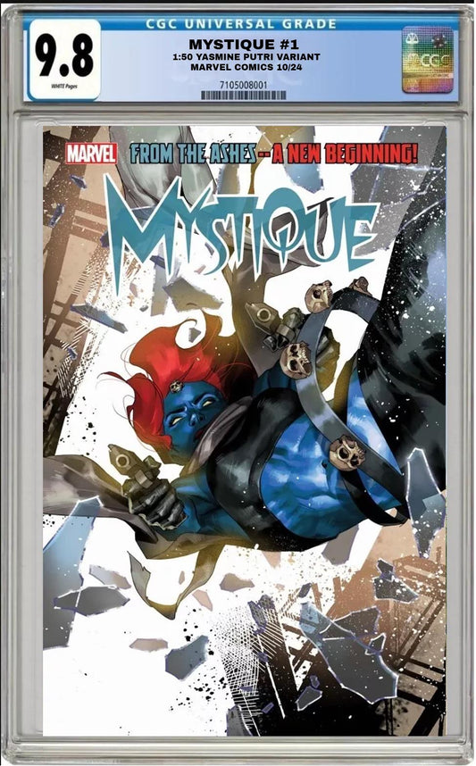 MYSTIQUE #1 MARVEL 1:50 YASMINE PUTRI VARIANT 2024 CGC 9.8 NM PRESALE 10/16