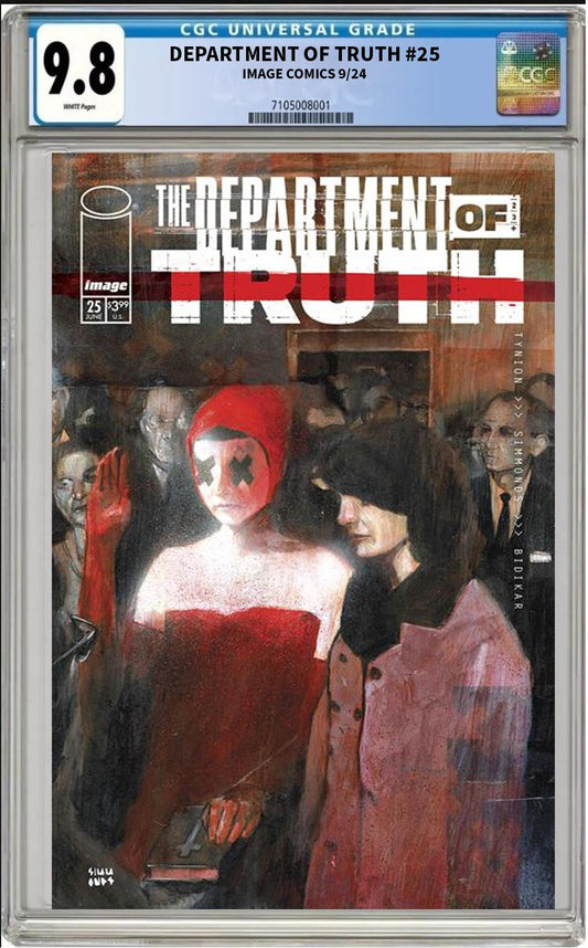 DEPARTMENT OF TRUTH #25 IMAGE 2024 MARTIN SIMMONDS MAIN COVER CGC 9.8 NM PRESALE