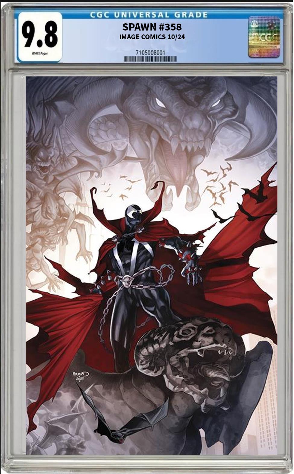 SPAWN #358 CVR B IMAGE 2024 PAUL RENOUD VIRGIN VARIANT CGC 9.8 NM PRESALE 10/30