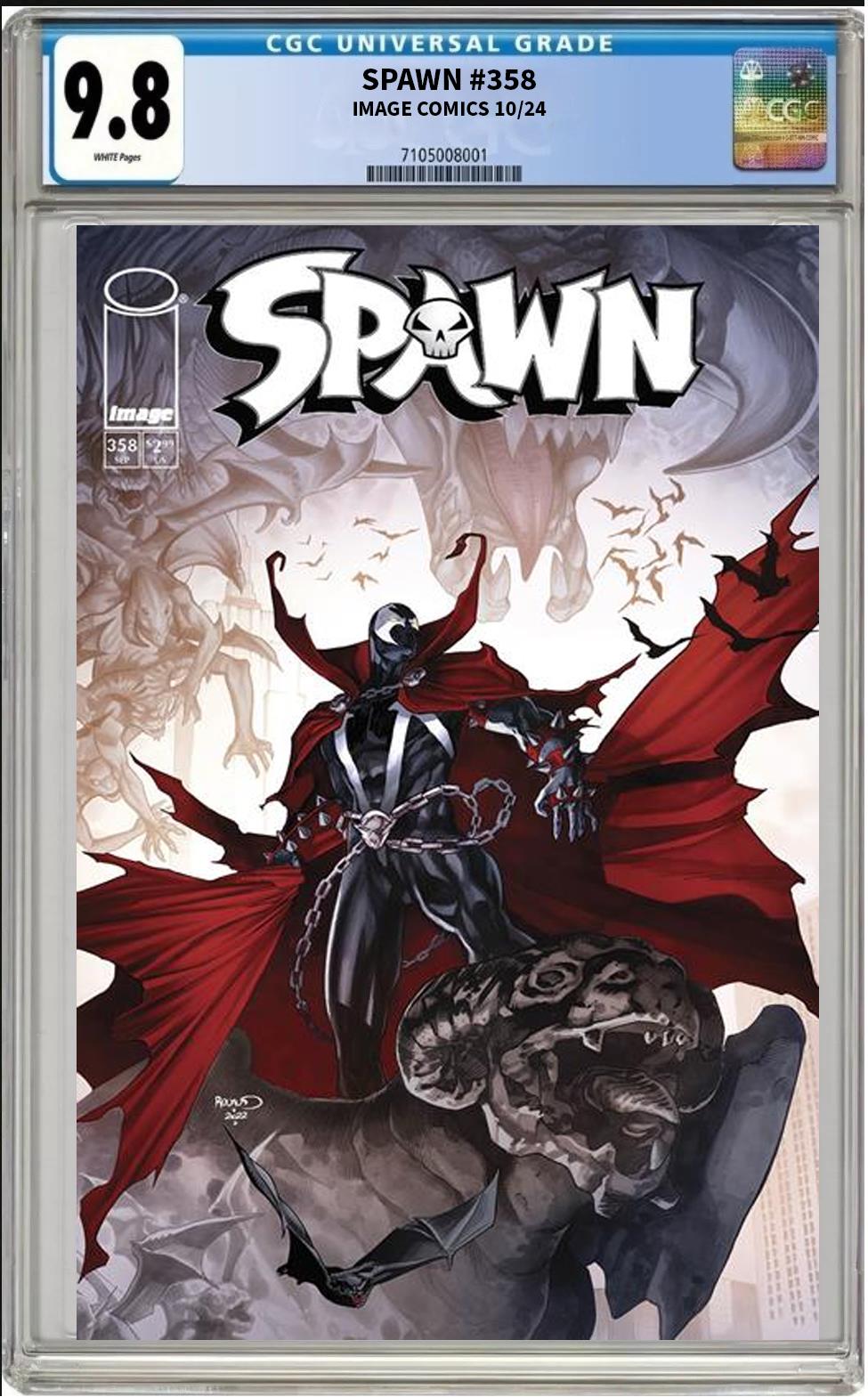 SPAWN #358 CVR B IMAGE 2024 PAUL RENOUD VARIANT CGC 9.8 NM PRESALE 10/30