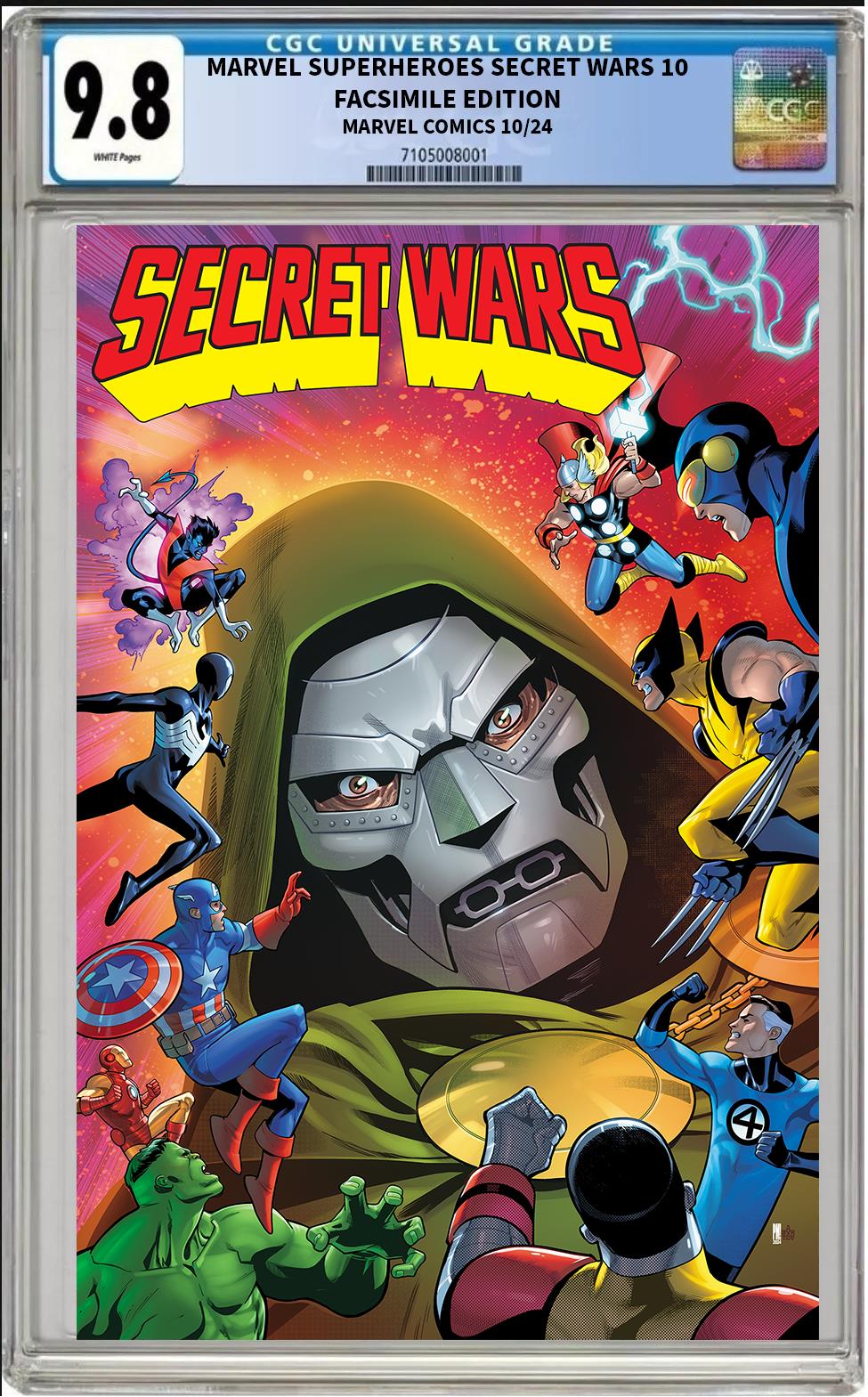 MARVEL SUPER-HEROES SECRET WARS FACSIMILE #10 1:25 2024 CGC 9.8 NM PRESALE 10/3