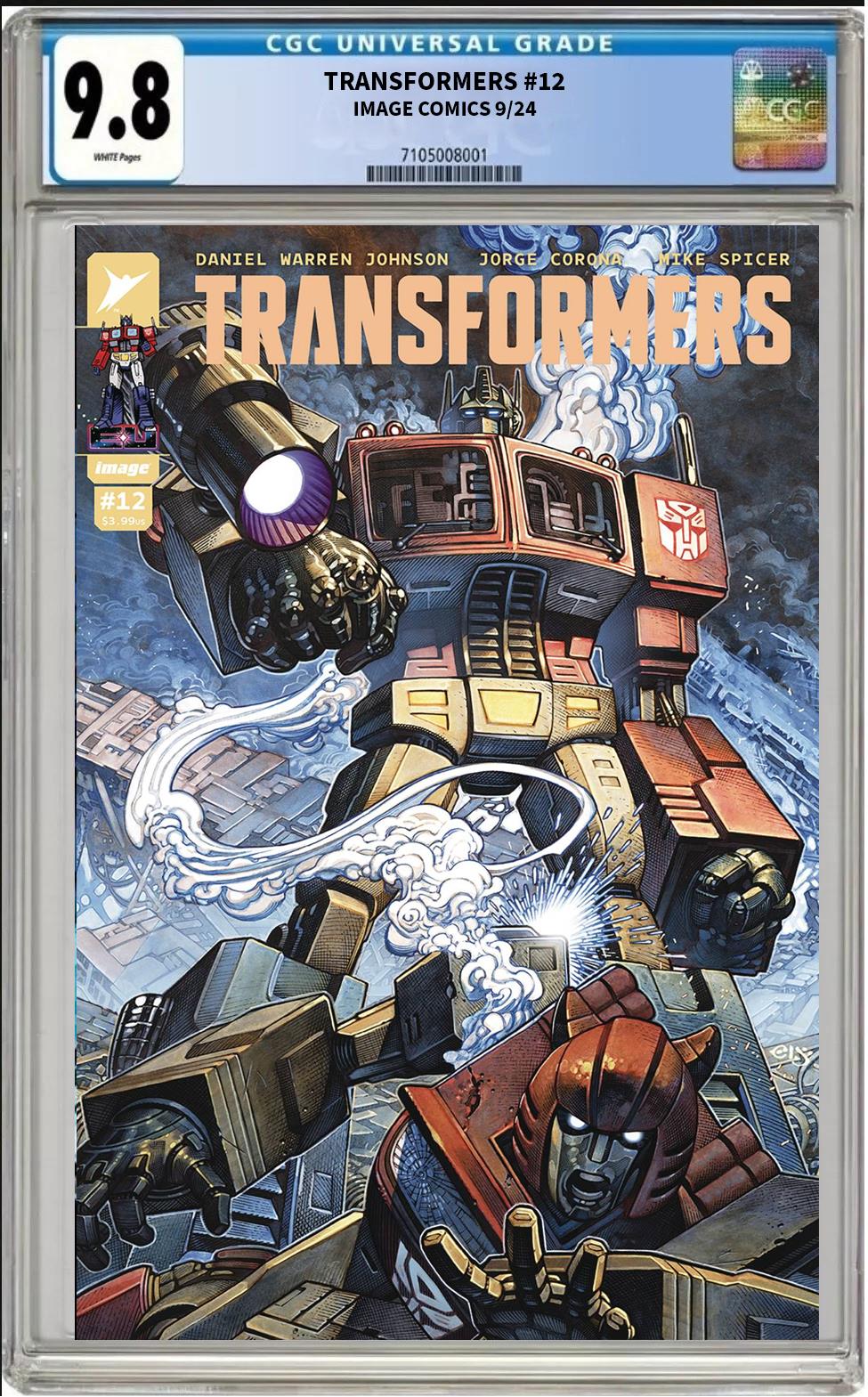 TRANSFORMERS #12 CVR D IMAGE 2024 1:25 STEVENS VARIANT CGC 9.8 NM PRESALE KEY!