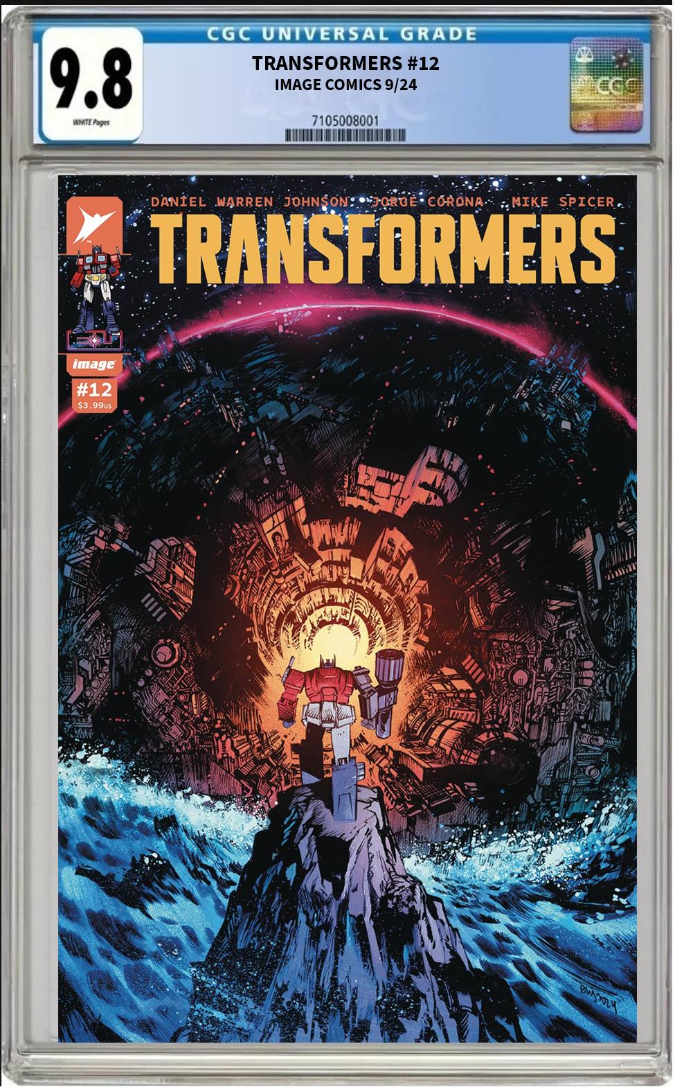 TRANSFORMERS #12 CVR A IMAGE 2024 JOHNSON & SPICER CGC 9.8 NM PRESALE 9/11 KEY!