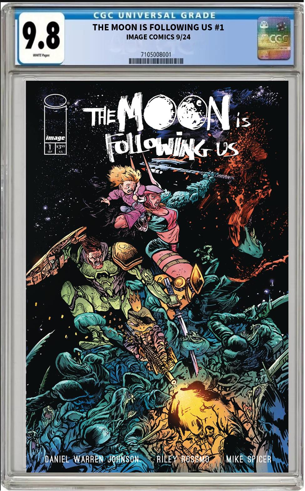 THE MOON IS FOLLOWING US 1 CVR B IMAGE JOHNSON & SPICER VAR CGC 9.8 NM 1ST PRINT