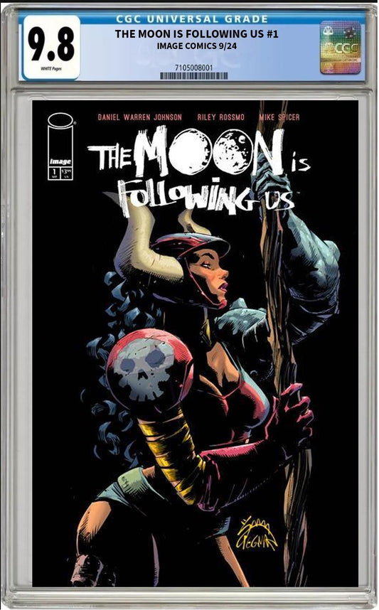 THE MOON IS FOLLOWING US #1 IMAGE 1:15 RYAN STEGMAN VARIANT CGC 9.8 NM PRESALE