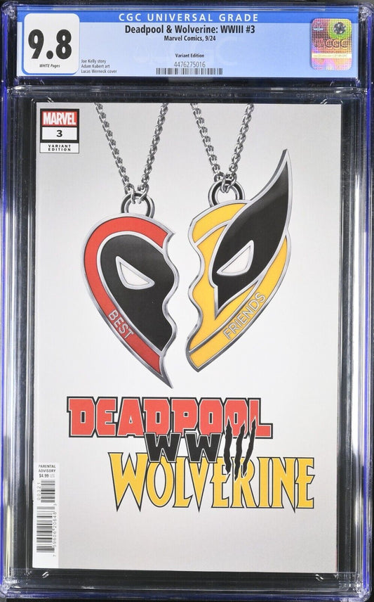 DEADPOOL WOLVERINE WWIII #3 MARVEL ADAM KUBERT MOVIE VARIANT CGC 9.8 NM PRESALE