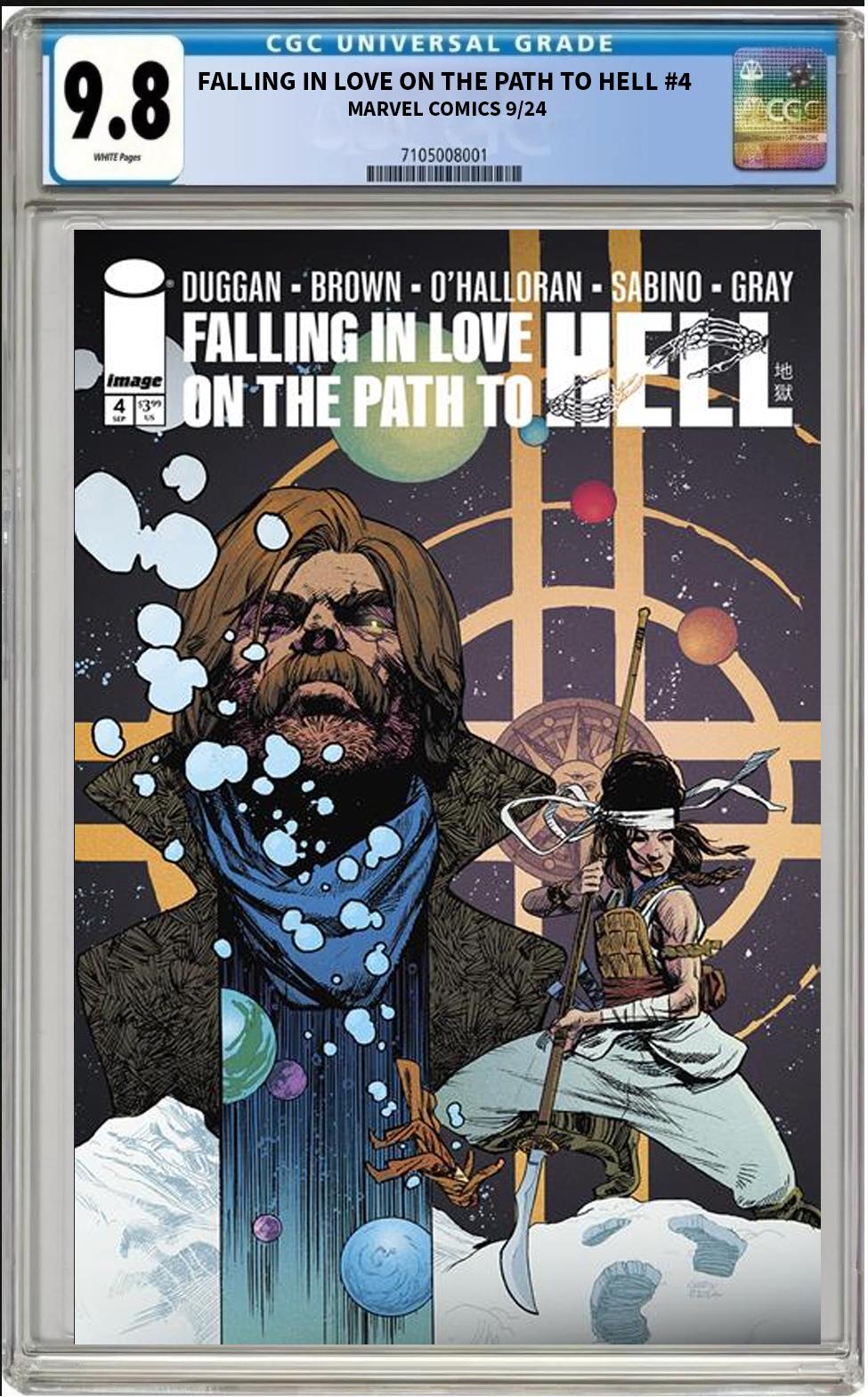 FALLING IN LOVE ON THE PATH TO HELL#1 IMAGE GARRY BROWN CVR A CGC 9.8 NM PRESALE