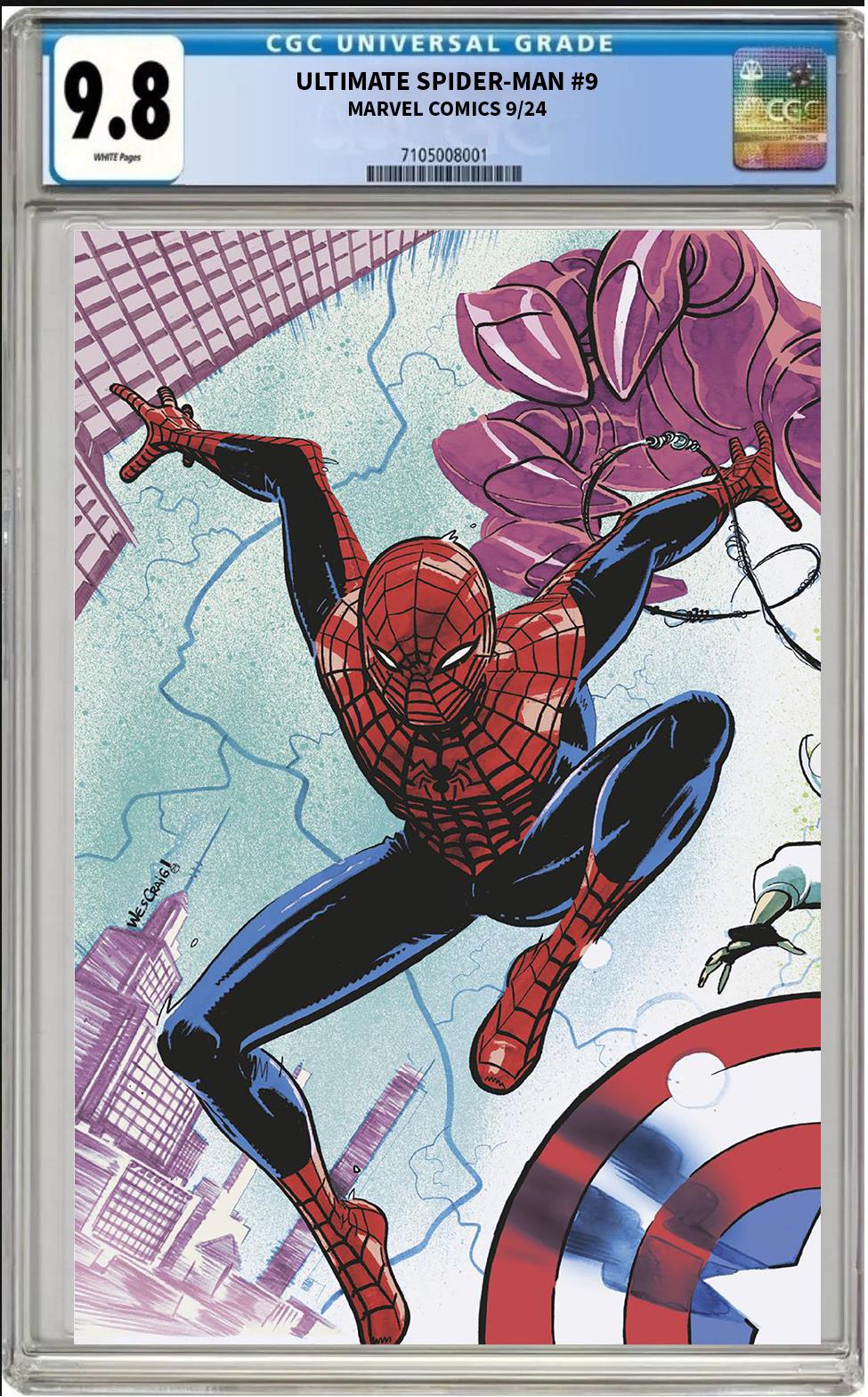 ULTIMATE SPIDER-MAN #9 MARVEL 2024 1:100 WES CRAIG VIRGIN VAR CGC 9.8 NM PRESALE