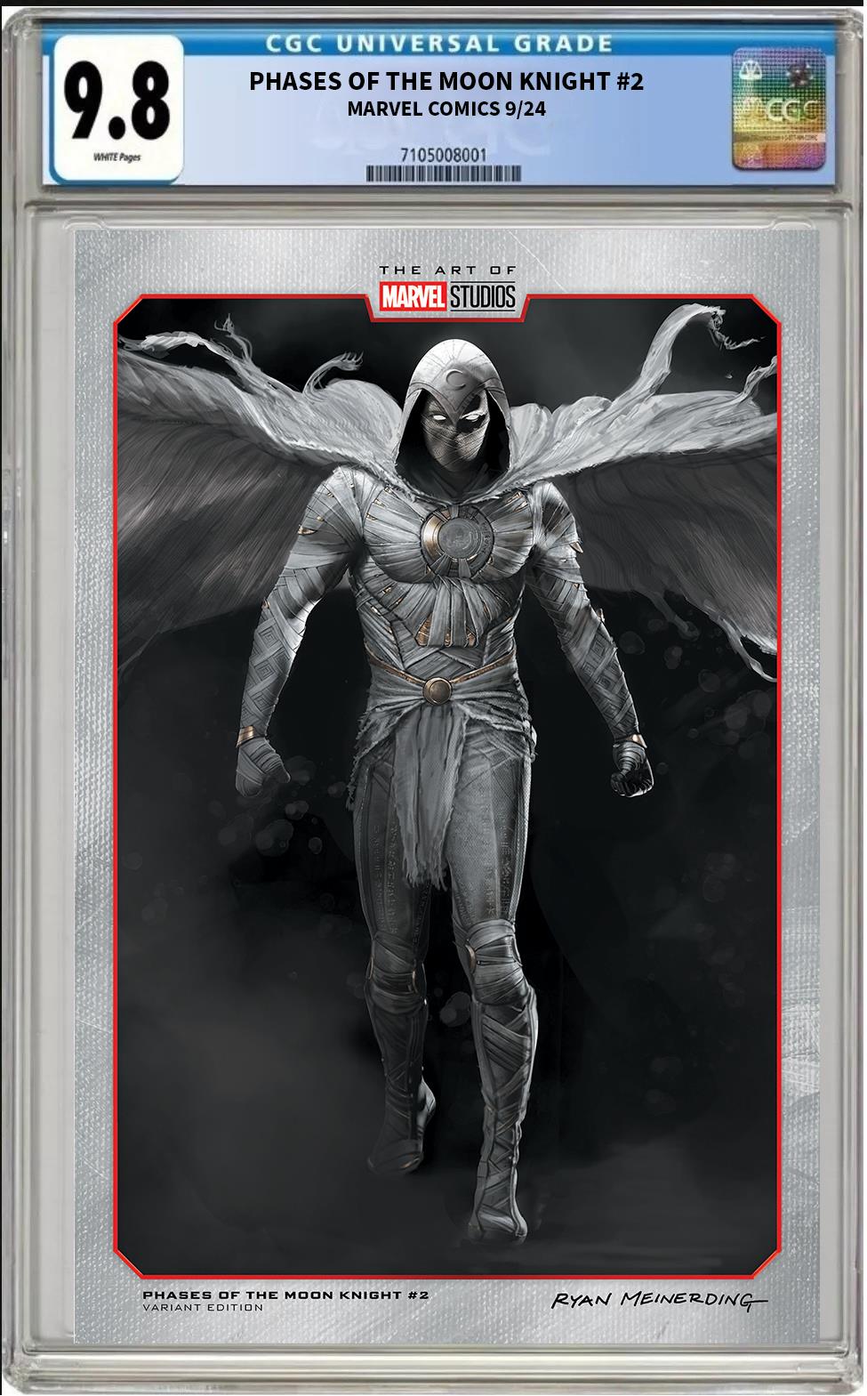 PHASES OF THE MOON KNIGHT #2 MARVEL RYAN MEINERDING MCU VARIANT CGC 9.8 PRESALE