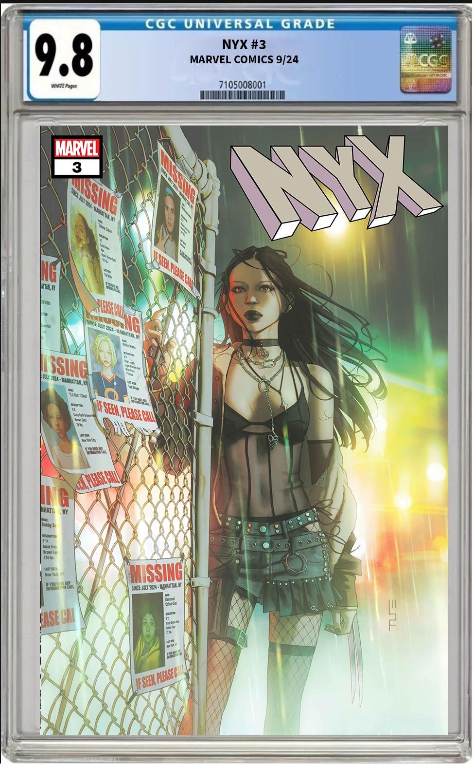 NYX #3 MARVEL 2024 W SCOTT FORBES VARIANT CGC 9.8 NM/MT