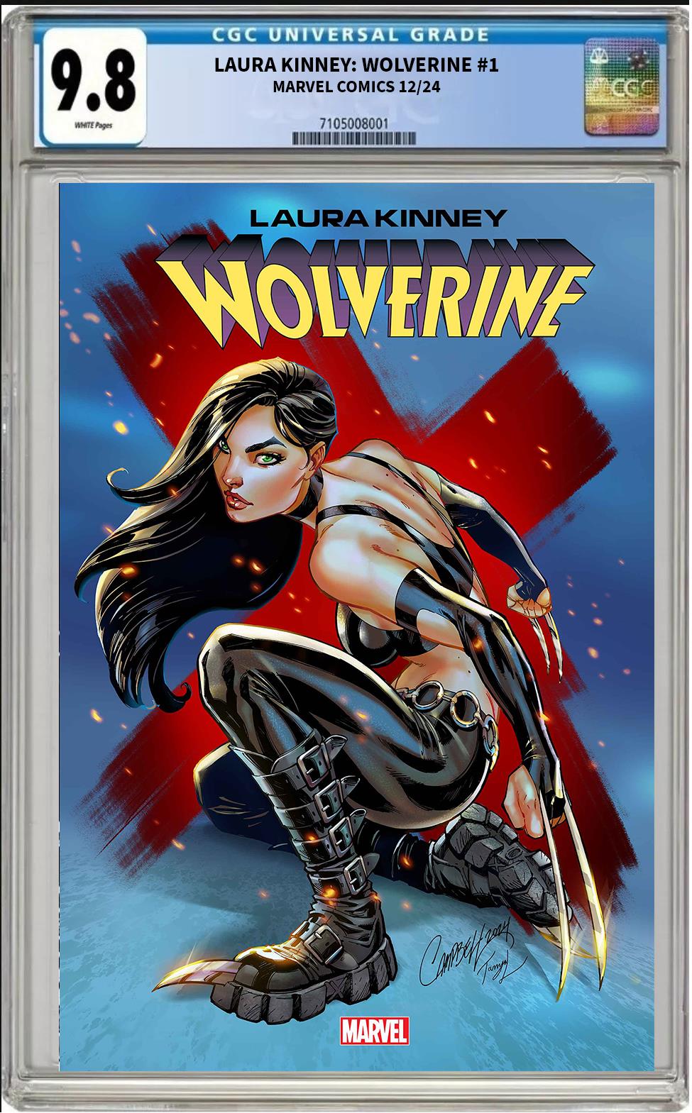 LAURA KINNEY WOLVERINE #1 MARVEL J SCOTT CAMPBELL VARIANT CGC 9.8 NM PRESALE