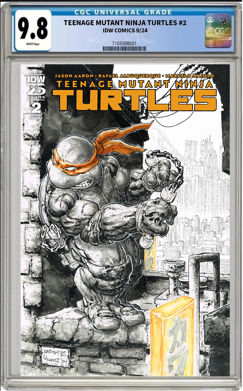 TEENAGE MUTANT NINJA TURTLES #2C IDW KEVIN EASTMAN VARIANT 2024 CGC 9.8 PRESALE