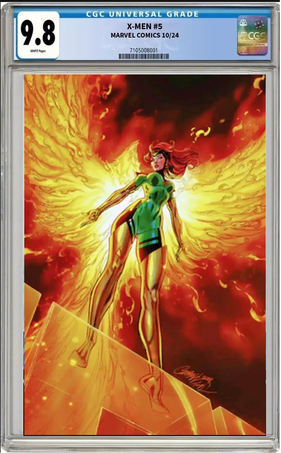 X-MEN #5 MARVEL J SCOTT CAMPBELL 1:100 VIRGIN VARIANT CGC 9.8 NM PRESALE 10/2