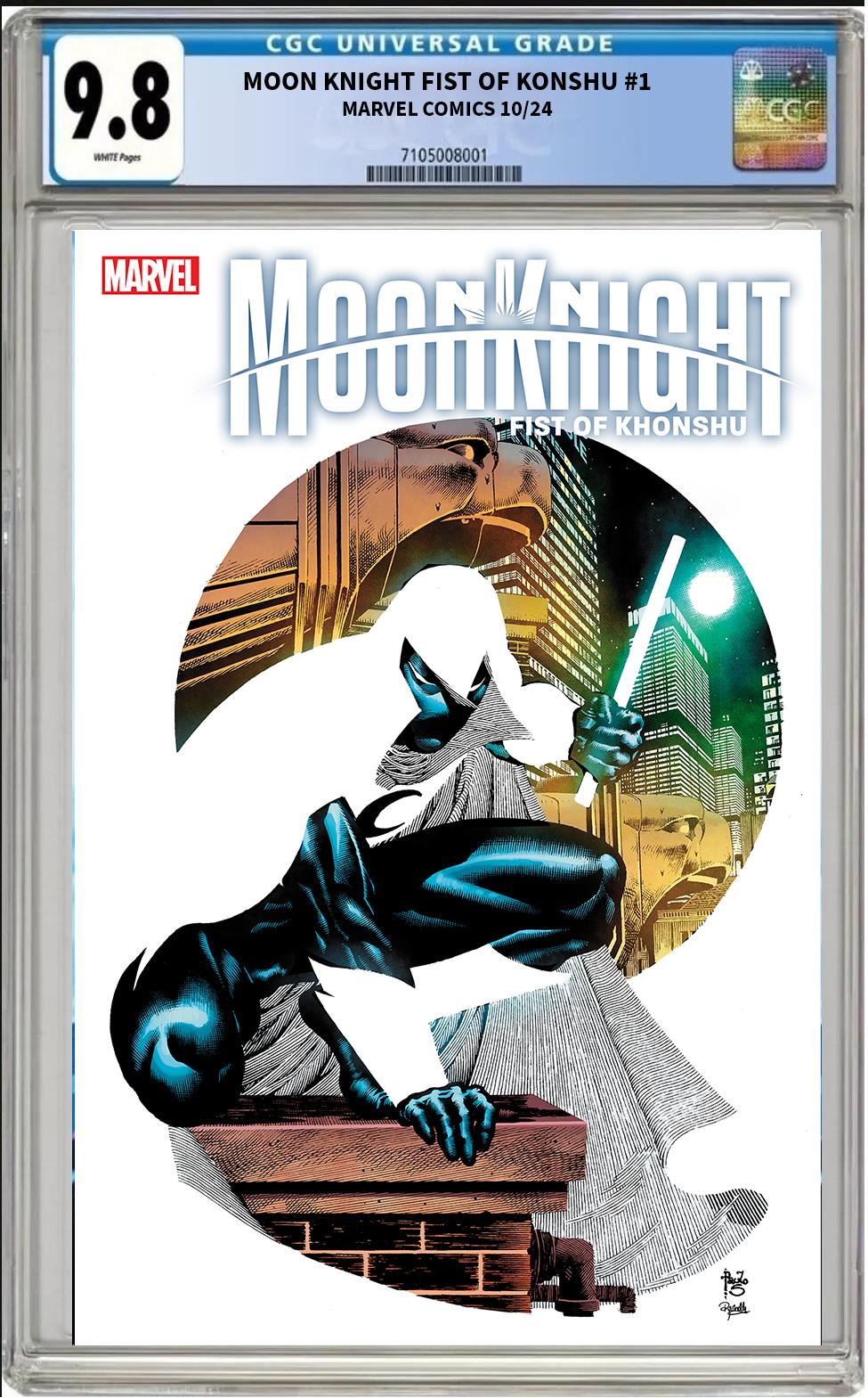 MOON KNIGHT FIST OF KHONSHU #1 MARVEL 2024 SIQUEIRA FOIL VARIANT CGC 9.8 PRESALE