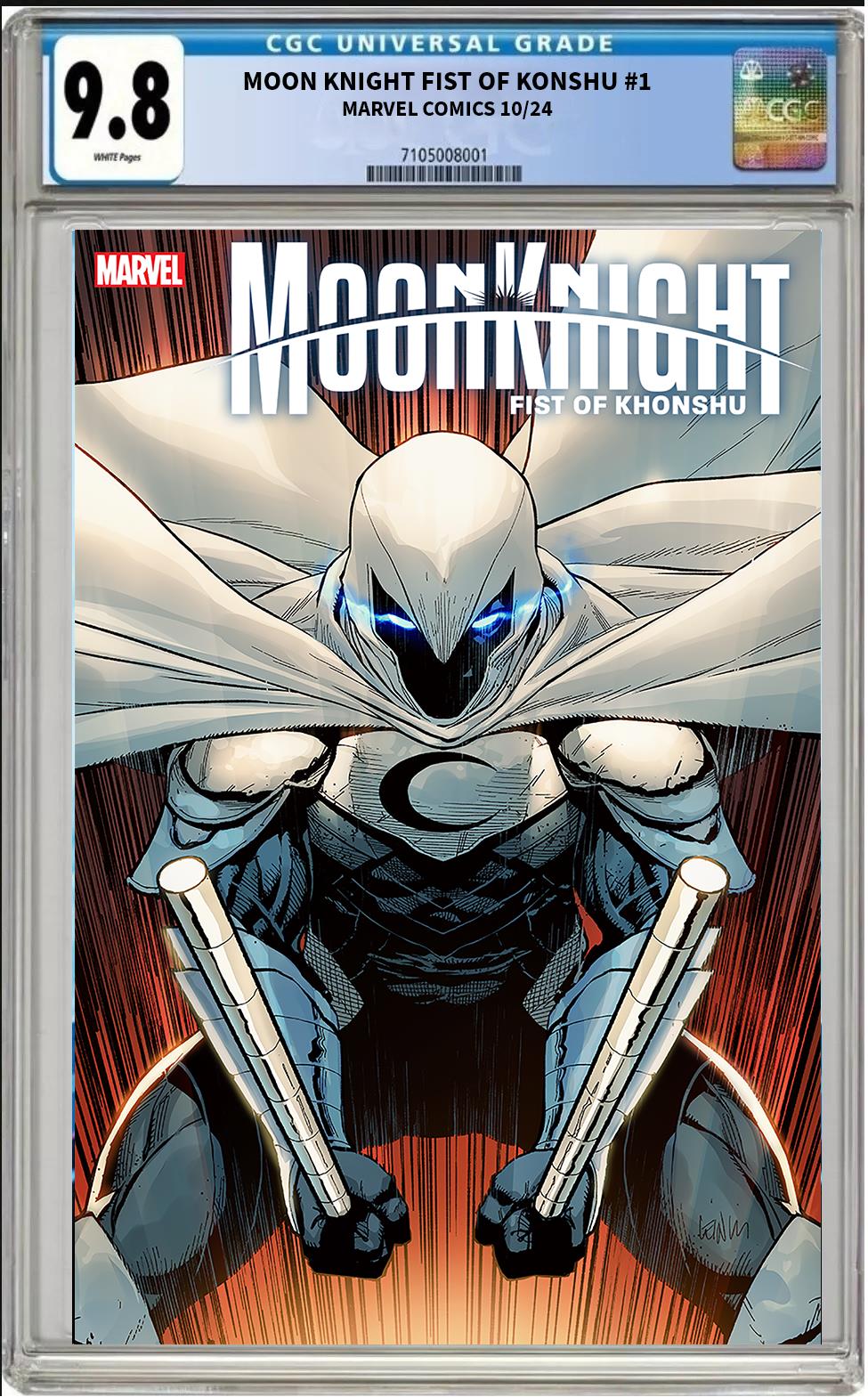 MOON KNIGHT FIST OF KHONSHU #1 MARVEL 2024 LEINIL YU VARIANT CGC 9.8 PRESALE