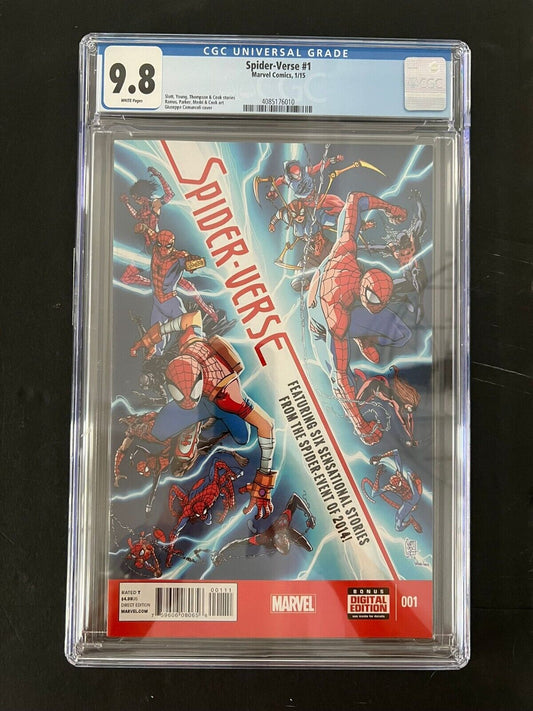 SPIDER-VERSE #1 MARVEL 2015 CGC 9.8 NM 1st APP LADY SPIDER & SPIDER-PUNK KEY GEM