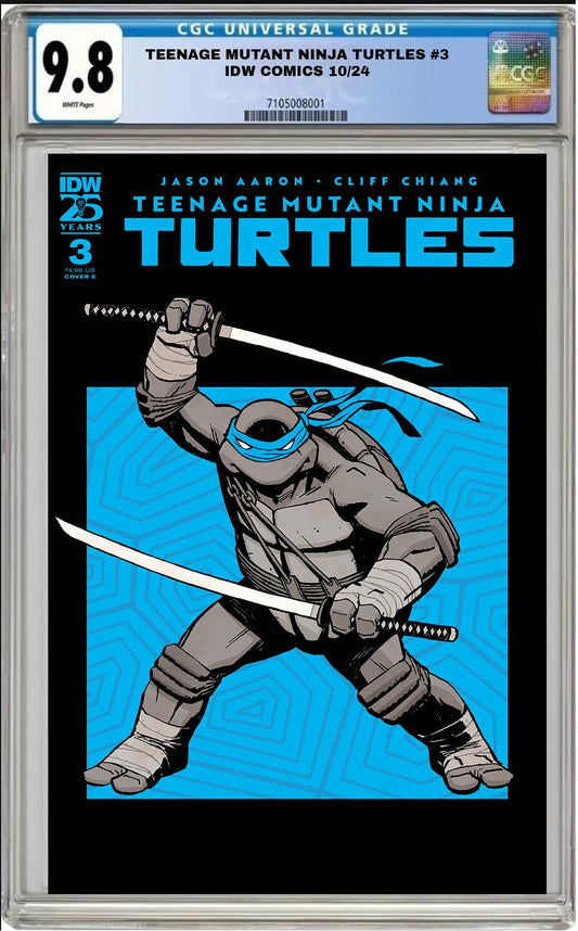 TEENAGE MUTANT NINJA TURTLES #3E IDW CLIFF CHIANG VARIANT 2024 CGC 9.8 PRESALE