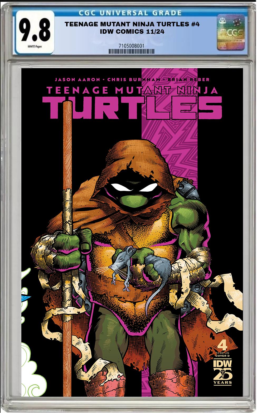 TEENAGE MUTANT NINJA TURTLES #4C IDW J GONZO VARIANT 2024 CGC 9.8 PRESALE