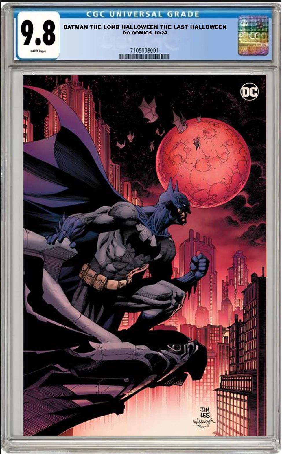 BATMAN THE LONG HALLOWEEN THE LAST HALLOWEEN #1G DC JIM LEE FOIL CGC 9.8 NM/MT