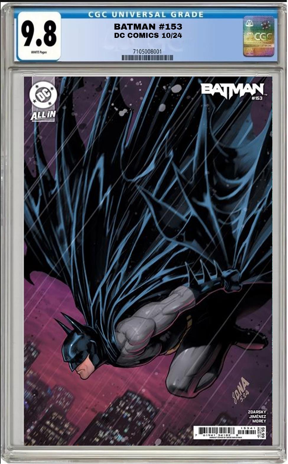 BATMAN #153 DC 2024 DAVID NAKAYAMA VARIANT CGC 9.8 NM PRESALE 10/2