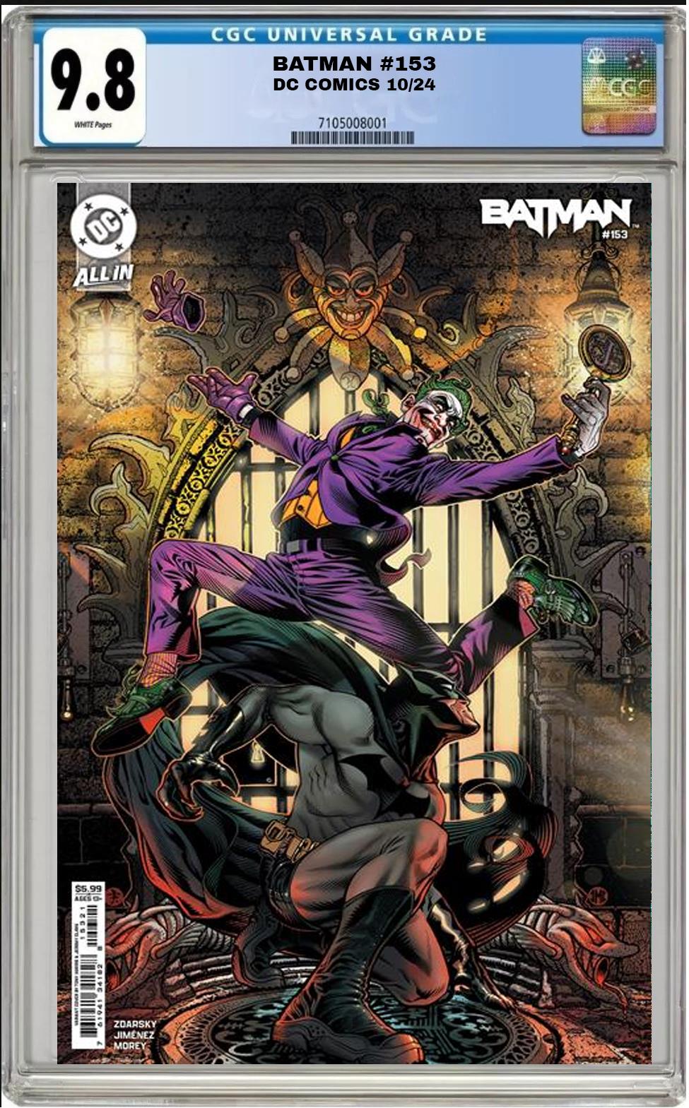 BATMAN #153 DC 2024 CVR B TONY HARRIS/JEREMY CLARK VARIANT CGC 9.8 PRESALE 10/2