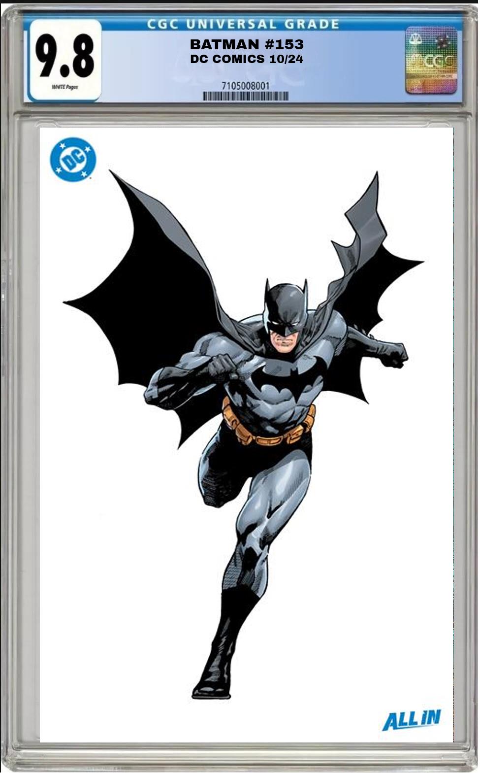 BATMAN #153 DC 2024 DANIEL SAMPERE ALL IN FOIL VARIANT CGC 9.8 NM PRESALE 10/2