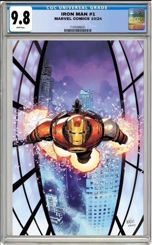 IRON MAN #1 MARVEL 1:100 LEINIL YU VIRGIN VARIANT 2024 CGC 9.8 NM PRESALE 10/23