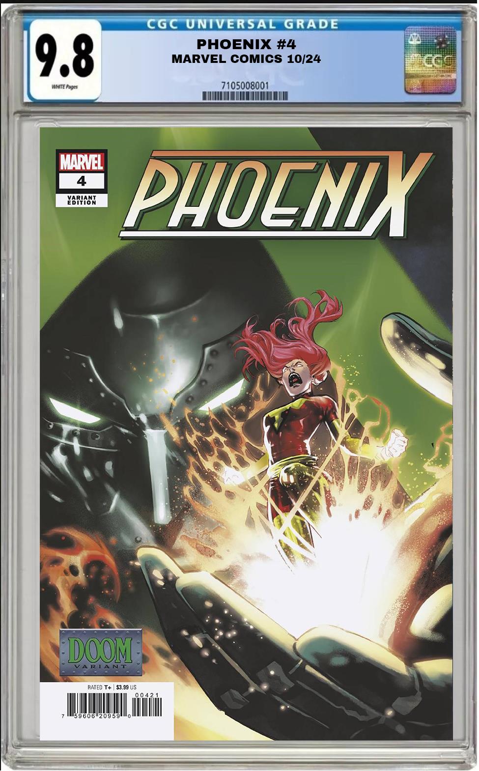 PHOENIX #4 MARVEL FRANCESCO MANNA DOOM VARIANT 2024 CGC 9.8 NM PRESALE 10/9